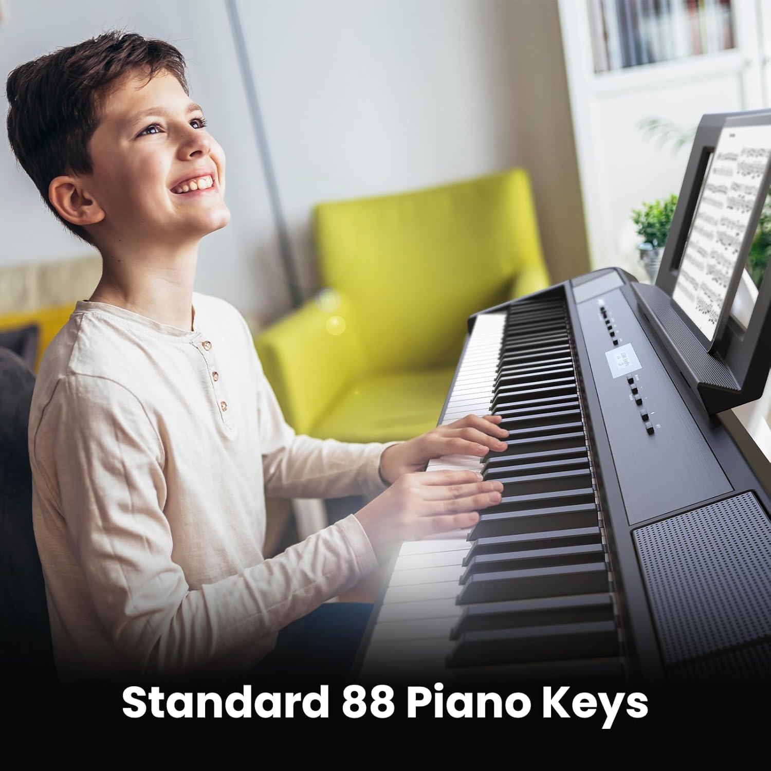 88 Key Weighted Hammer Keyborad Piano, Full-Size Keyboard Digital Piano for All Experience Levels, Beginer, Portable Electric Keyboards Piano(Black)