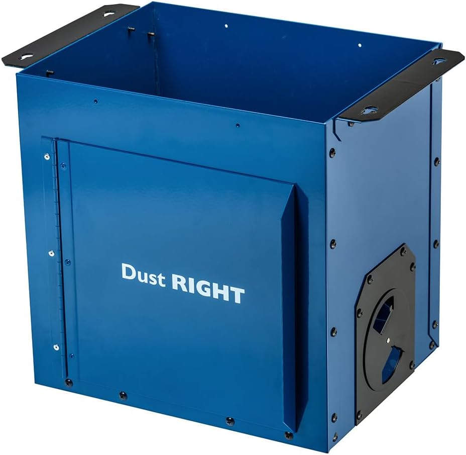 Router Table Dust Bucket w/Dual Port - Dust Collector Woodworking Bucket Mounted on Side or Back - Router Table Accessories Compatible w/Full-Size Router Tables, & More - Dust Collection Bucket
