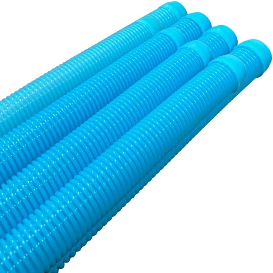 DPM Heavy-Duty Pro Swimming Pool Cleaner Hose 4 Ft Made in USA Swimming Pool Vacuum Cleaner Sectional Hose Universal Compatible Navigator Baracuda G3 Kreepy Krauly Rebel Aquanaut (8, Aqua Blue)