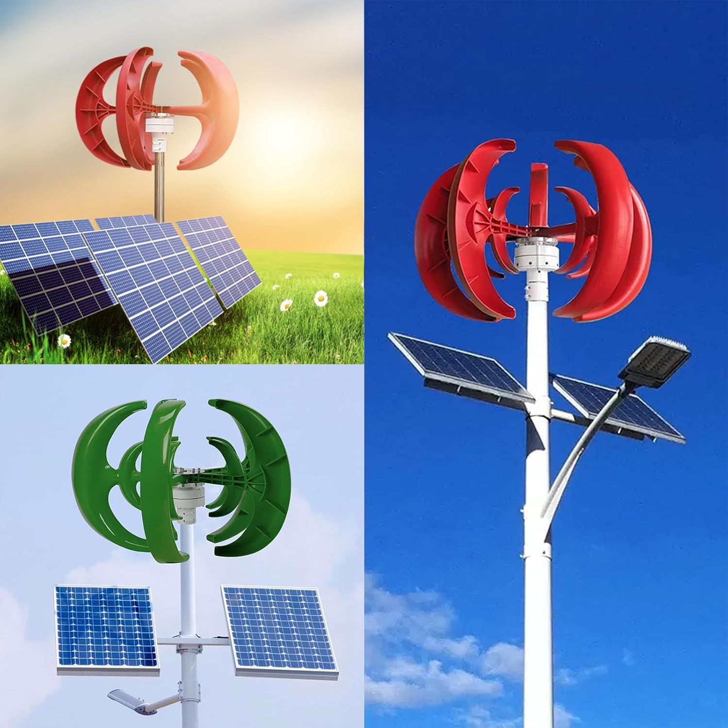 200W Low Rpm Windmill Generator 12V 24V, Wind Turbine Generator with Controller, Vertical Wind Turbine for Home Use,Yellow-12V