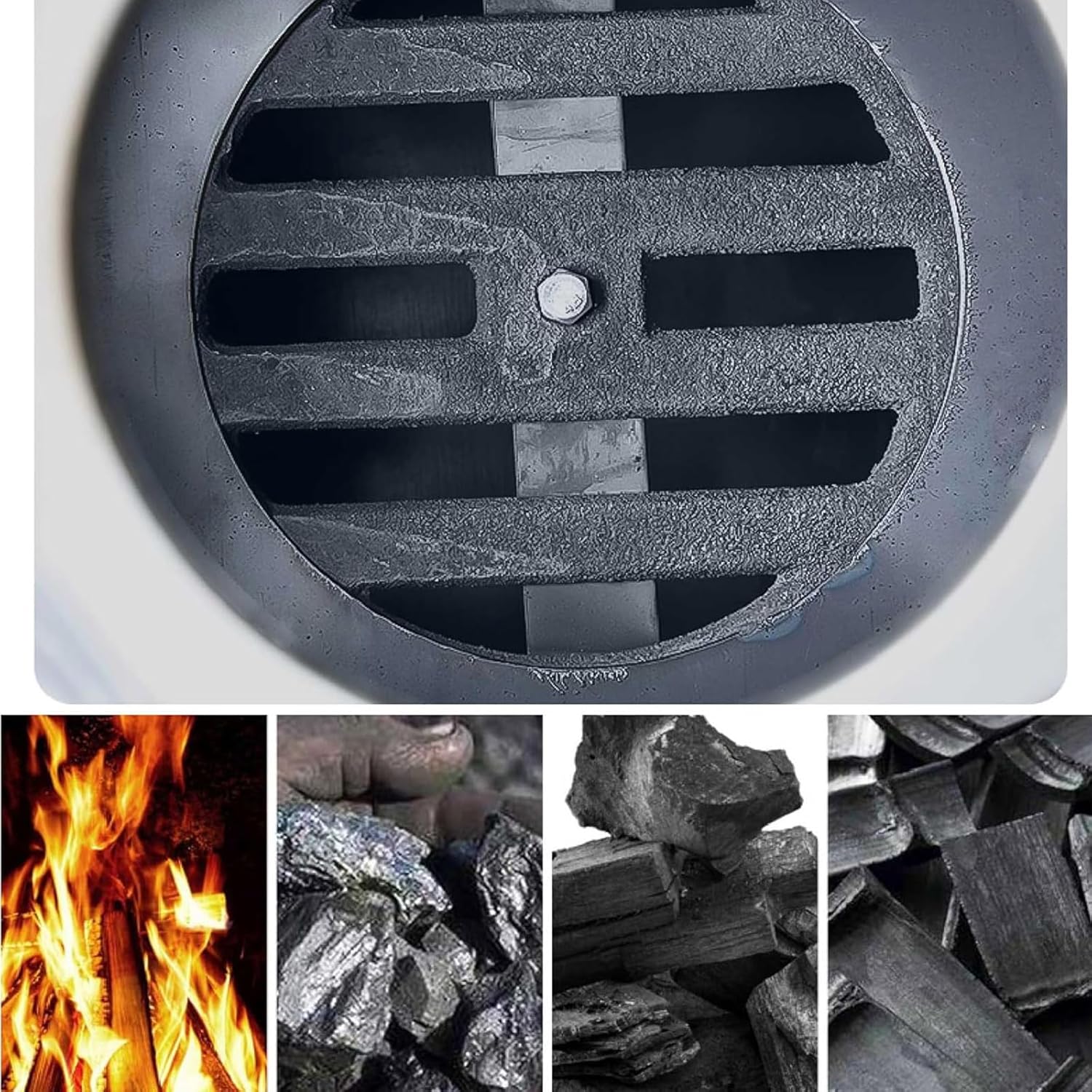 Thickened Cast Iron Rural Heating Stove,Metal Firepit Stove Backyard Patio Garden Fireplace for Camping, Outdoor Heating, Bonfire and Picnic