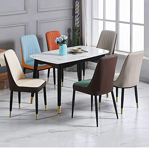 Modern Kitchen Dining Room Chairs Modern Simplicity Matte Suede Leather Backrest Dining Chair for Office Lounge Kitchen Bedroom (Color : Red)