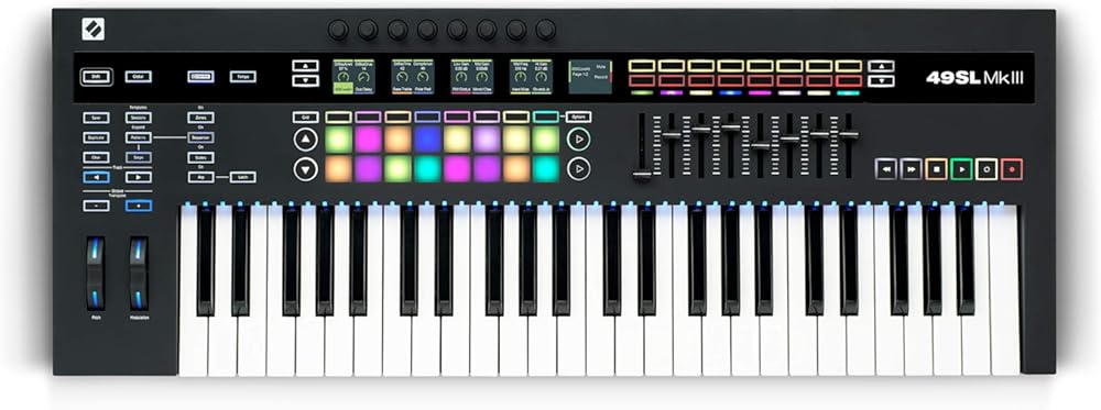 Novation 49SL MkIII, 49-key MIDI & CV equipped Keyboard Controller with 8 Track Sequencer