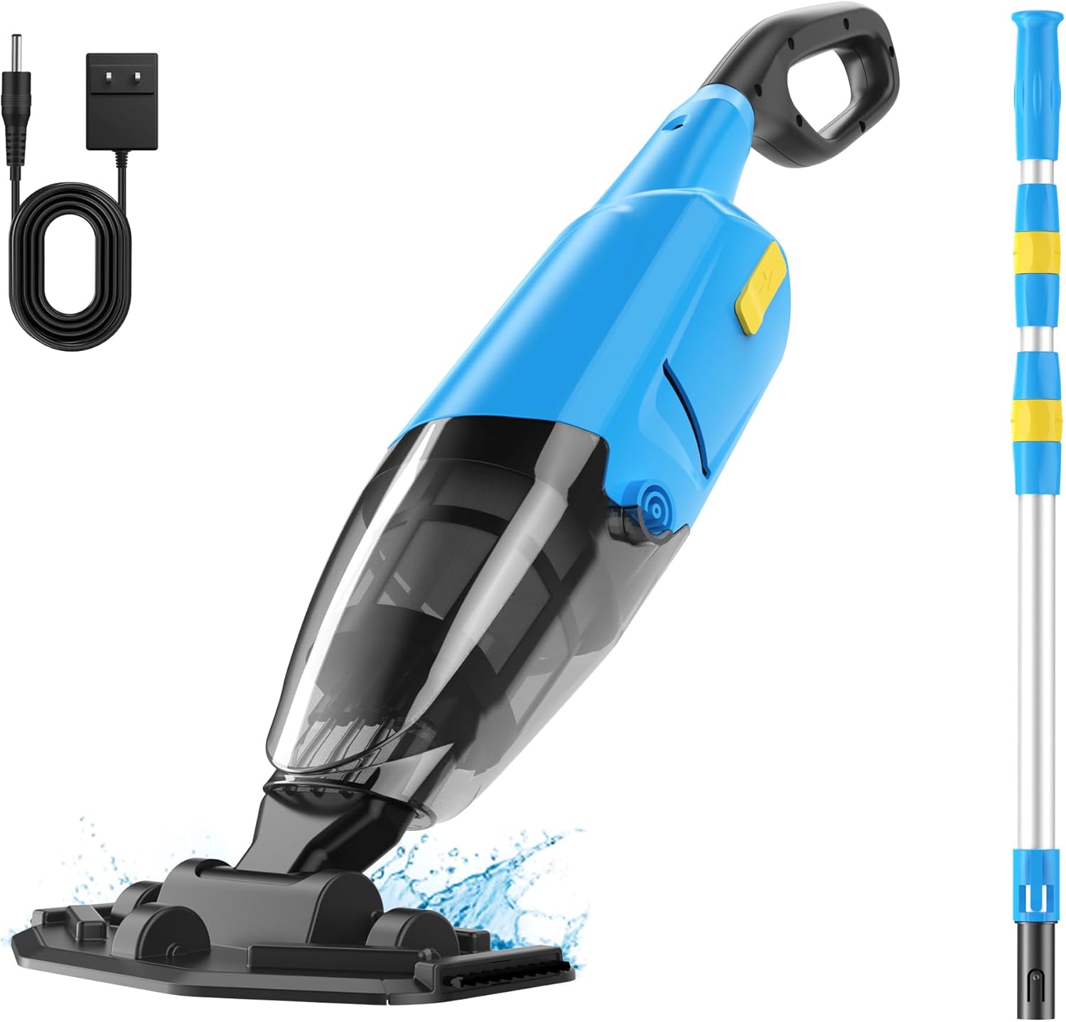 Cordless Rechargeable Pool Vacuum for Above & In-Ground Pools – 18GPM Suction, 90 Min Runtime, Fast 3H Charge, 69