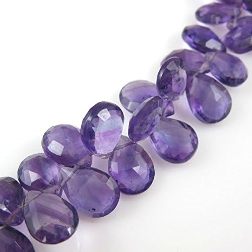 amethyst gemstone bead,semi precious genuine amethyst pear shape briolette beads- loose beads-grade a-10mm-4pcs