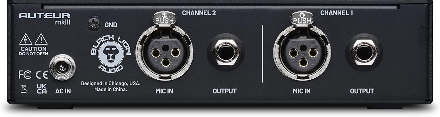 Black Lion Audio Auteur MK3 Dual Channel Microphone Preamp