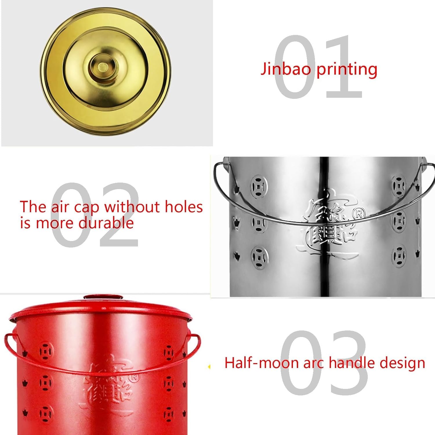 Stainless Steel Incinerator Cage with Lid, Stainless Steel Burn Barrel Incinerator, Burning Fire Bin, Burning Barrel, Including Grid Frame, Fire Hook, Liner (Red, Extra Large Plus)