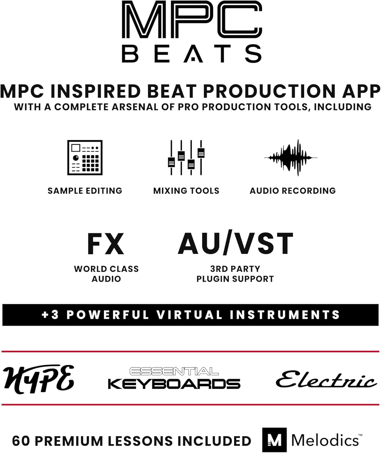 Akai Professional MPK Mini Play MK3 - MIDI Keyboard Controller with Built-in Speaker and Sounds Plus Dynamic Keybed, MPC Pads, Software Suite and Native Instruments Sound Package