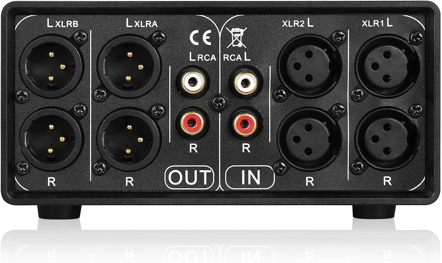 Nobsound Little Bear MC3 3-IN-3-OUT XLR Balanced/RCA Stereo Converter Audio Selector Splitter Box Passive Preamp XLR to RCA Audio Switch (XLR & RCA)