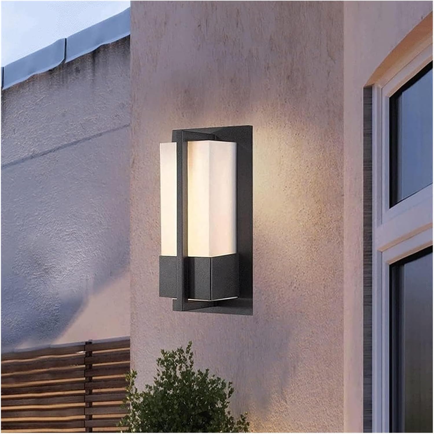 JORGE Wall Lamp Outdoor Wrought Iron IP65 Dustproof Waterproof Wall Sconce Lighting Fixture Retro Wall Light Glass Lampshade for Garden Corridor Courtyard,Wall Mount Light