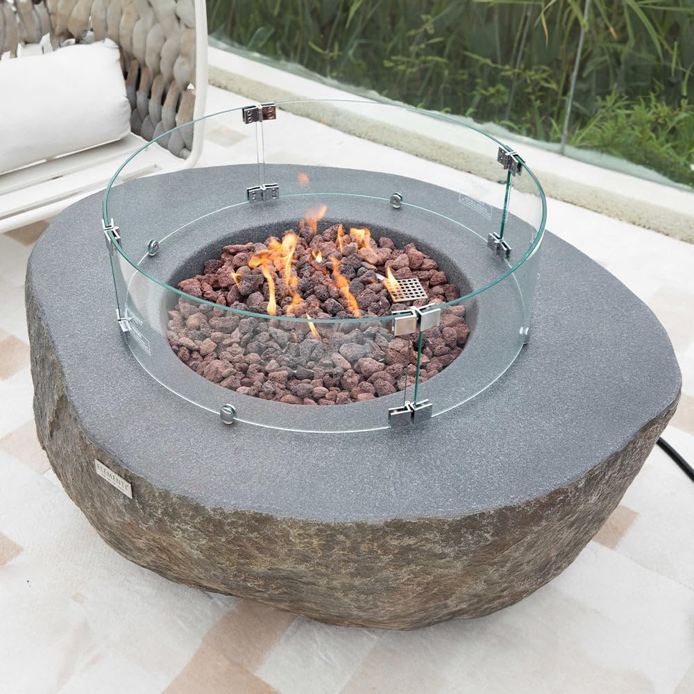 Boulder Concrete Fire Pit 43