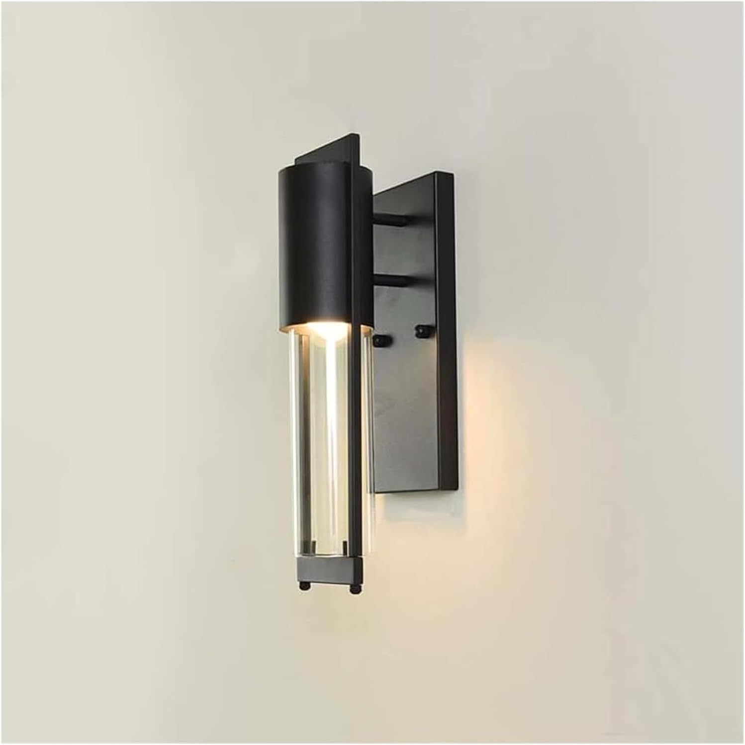 Outdoor Lighting Wall Lamp Vintage Wall Light Fixture Outdoor Wall Mount Sconce Clear Glass Waterproof Lantern 41cm Black Metal E27 Socket Retro Edison for Garden Hallway Court-Yard Porch