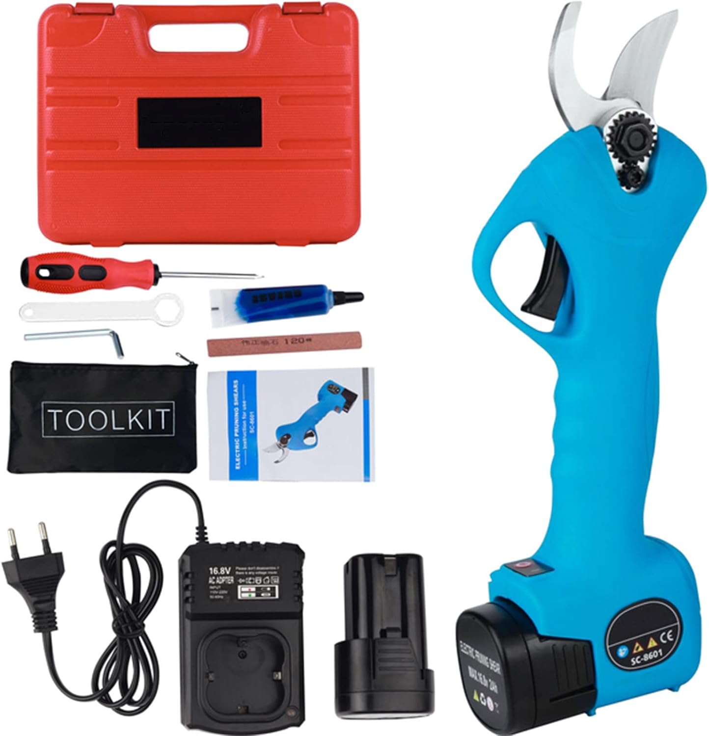 Electric Pruning Shears, Cordless Pruner, Professional Battery Powered Tree Branch Pruner, Fruit Tree Trimming with 1 Inch Cutting Diameter, Rechargeable Electric Pruning Shears Tool