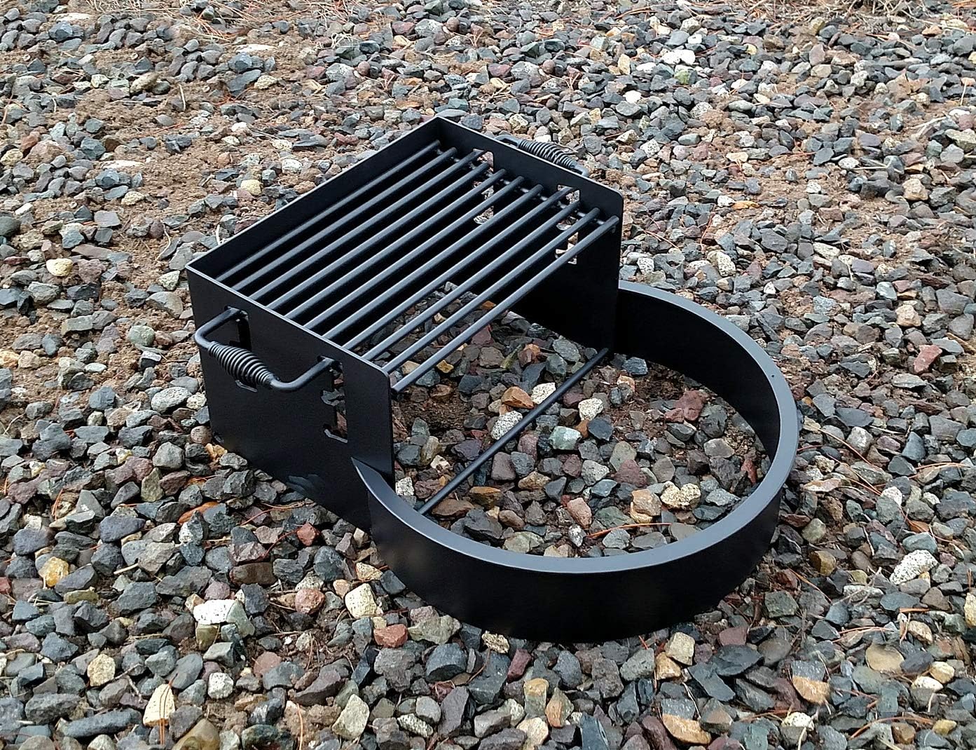 Heavy Duty Outdoor Wood & Charcoal Camp Ground BBQ,w/ FirePit Ring