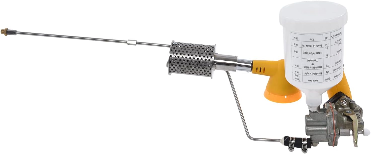 FOUF Oxalic Acid Vaporizer, Portable Bee Vaporizer Fumigation Fogger Beekeeping Supplies Stainless Steel Propane Sprayer Oxalic Acid Atomizing Equipment with Solution Bottle