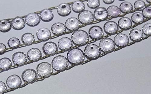 13 inch natural beads strand of 10-12mm faceted coin pink amethyst gemstone beads for DIY jewelry - necklace, bracelet, earring, ring.