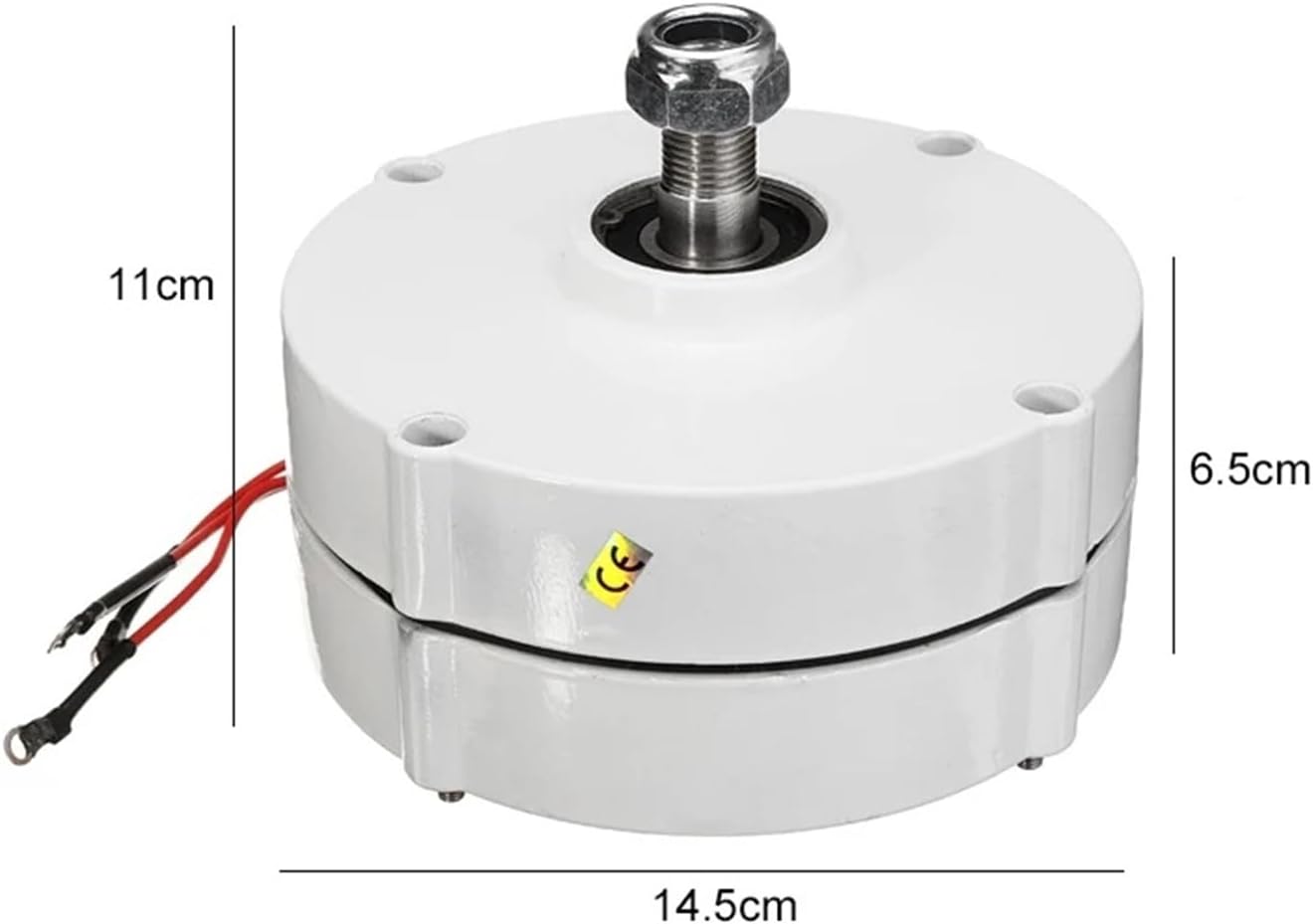 Wind Turbine Generator, Wind Turbine Generator Motor 6000W 12V 24V 3 Phase Gearless Permanent Magnet AC Alternator For Wind Water Turbine Diesel Engine for Marine, RV, Home(12V)