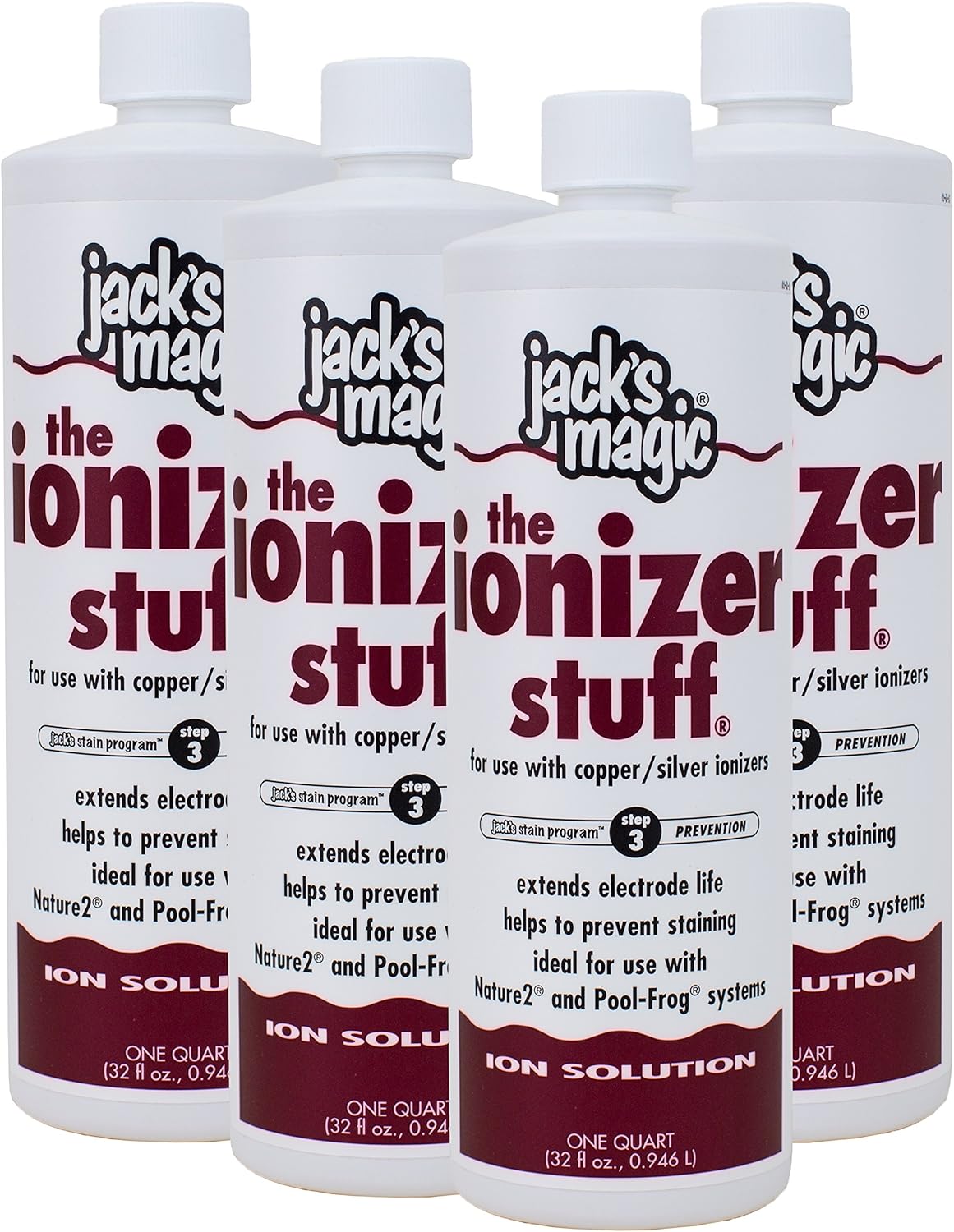 Jack's Magic The Ionizer Stuff (4 Pack) - Pool Chemical - Prevents Stains, Keeps Water Clear