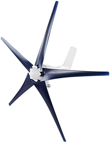 Hilitand 800W Windmill Generator Set, 5 Blade Small Wind Turbines Kit Industrial Energy Equipment (Blue 24V)