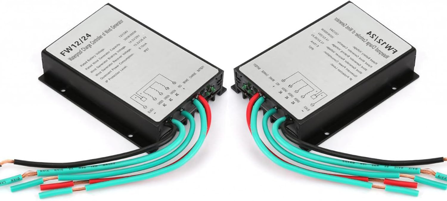 12V 24V Wind Turbine Controller 3000W‑4000W MPPT Wind Controller 16A for Wind Controller and Solar Controller(2Pc)