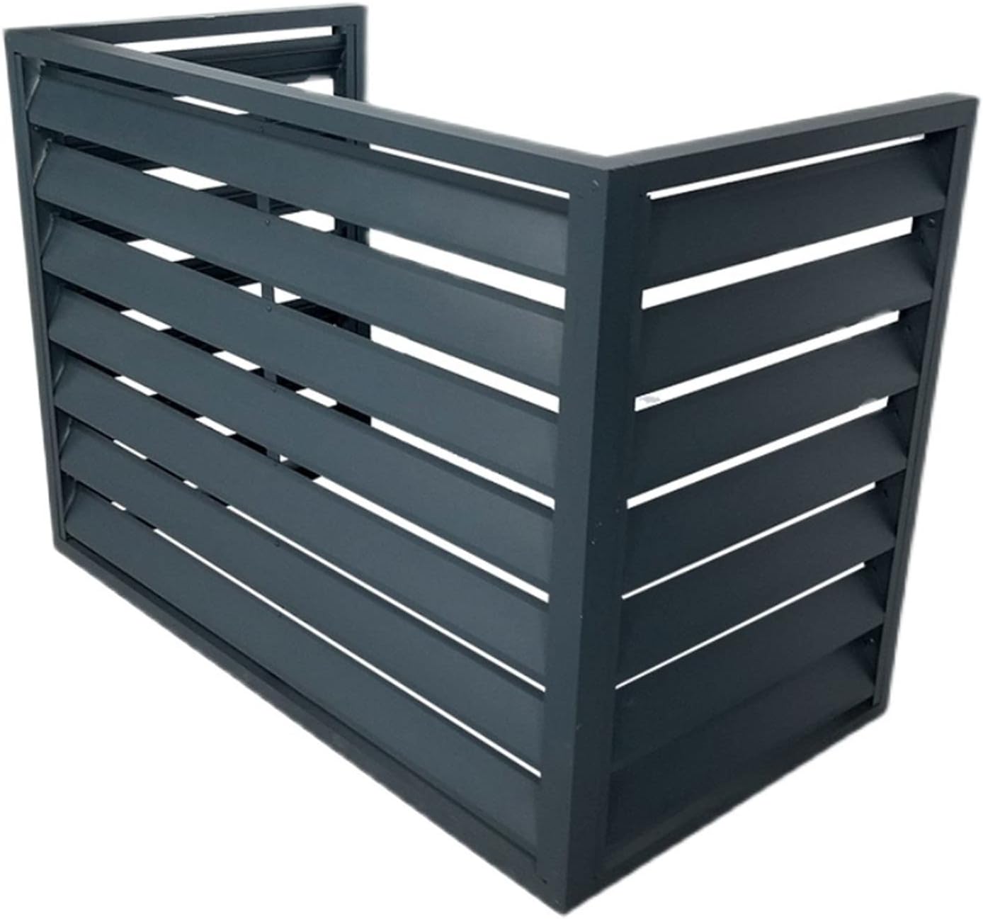 Aluminum Air Conditioner Cover for Mini Split Units Grey Indoor Outdoor Heat Pump Fence to Hide Outdoor Unit Weatherproof and Durable
