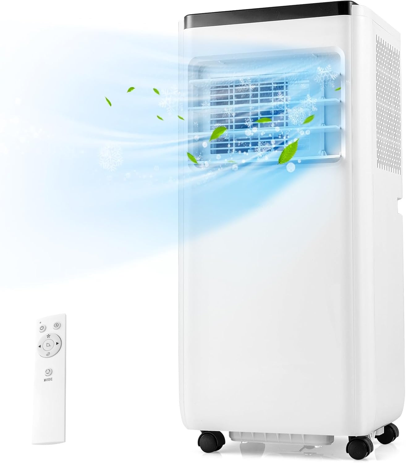 KOTEK Portable Air Conditioners, Cools up to 250 Sq.Ft, 4-in-1 AC Unit for Bedroom with Auto Mode, Dehumidifier, Child Lock & Installation Kit, Room Air Conditioner Portable for Home Office (8000BTU)