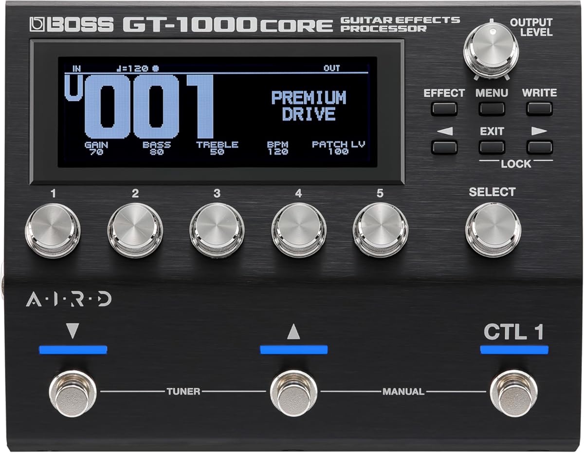 BOSS GT-1000CORE Guitar Effects Processor in a Compact Pedal | Unlimited Sound Creation | Unmatched Sound Quality with 32-Bit AD/DA | 32-Bit Floating-Point Processing | Cutting-Edge AIRD Technology