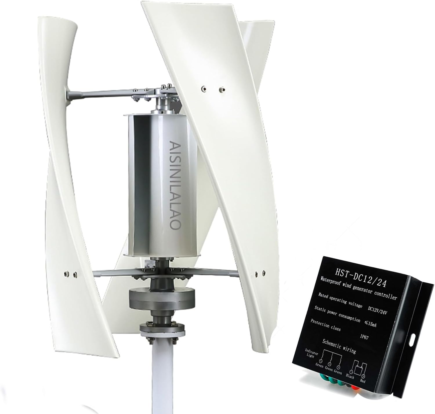 12V-220V 8000W Wind Turbine Vertical Axies Wind Generator Small Windmill Free Energy with MPPT Charge Controller Homeuse