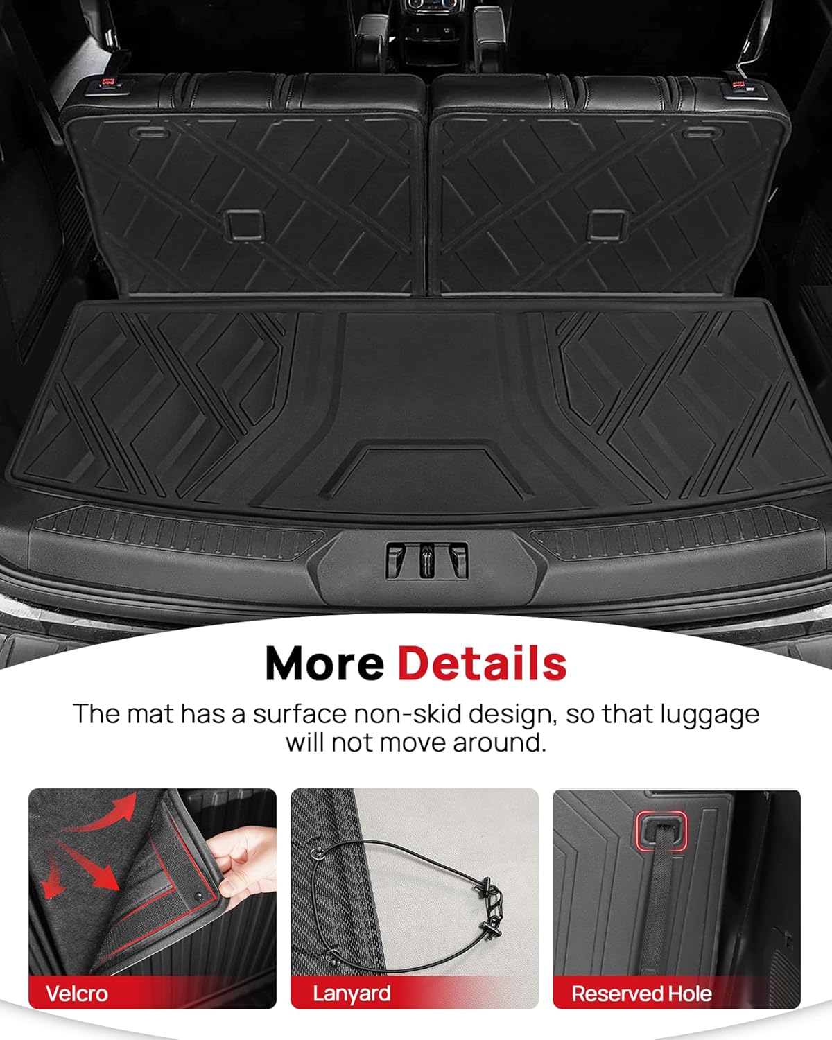 Floor Mats Compatible with 2020-2025 Ford Explorer 6 Seats - Custom Fit Full Set Car Accessories for Ford Explorer Includes XLT ST Platinum Active Hybrid (Floor Mats & Cargo & Backrest Mats)