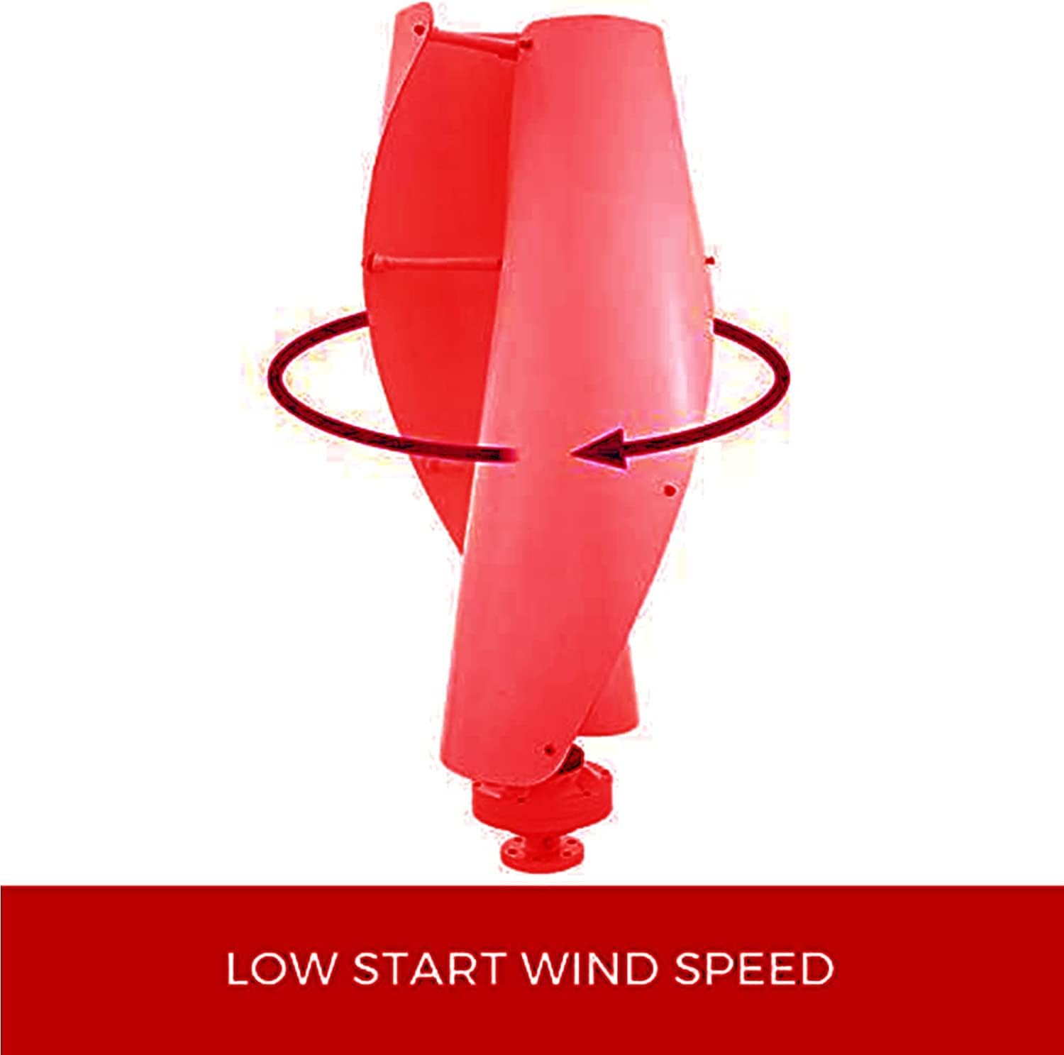 LiuSj JUnSt 9000W Low Noise Wind Generators for Homes Use, 2 Blades Wind Turbines Generator Energy Wind Turbines Generator with Controller (Red)