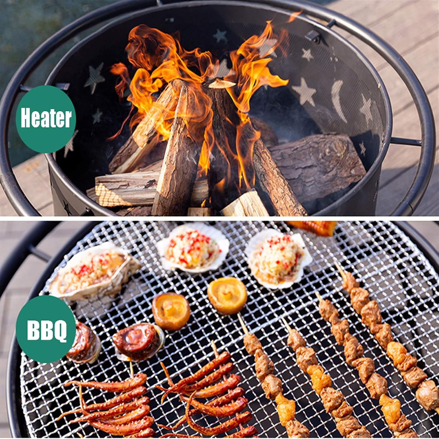 Fire Pits Outdoor Fire Pits Outdoor Wood Burning, Wrought Iron Firepit for Outside, for Backyard Terrace Patio