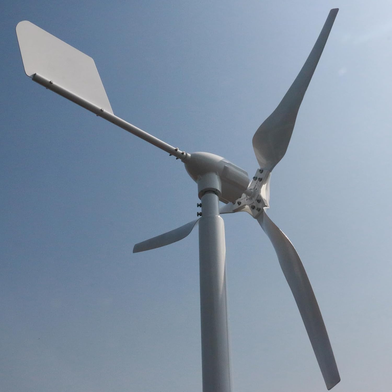 2200W / 3000W Home Wind Turbine Generator Kit 12V / 24V / 48V Permanent Magnet Wind Turbine Generator with Controller, 3 Blades Economy Windmill for Wind Solar Hybrid System,3000w,12V