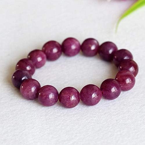 1 strands natural purple red south africa ruby stretch bracelet round big beads 12mm 04376