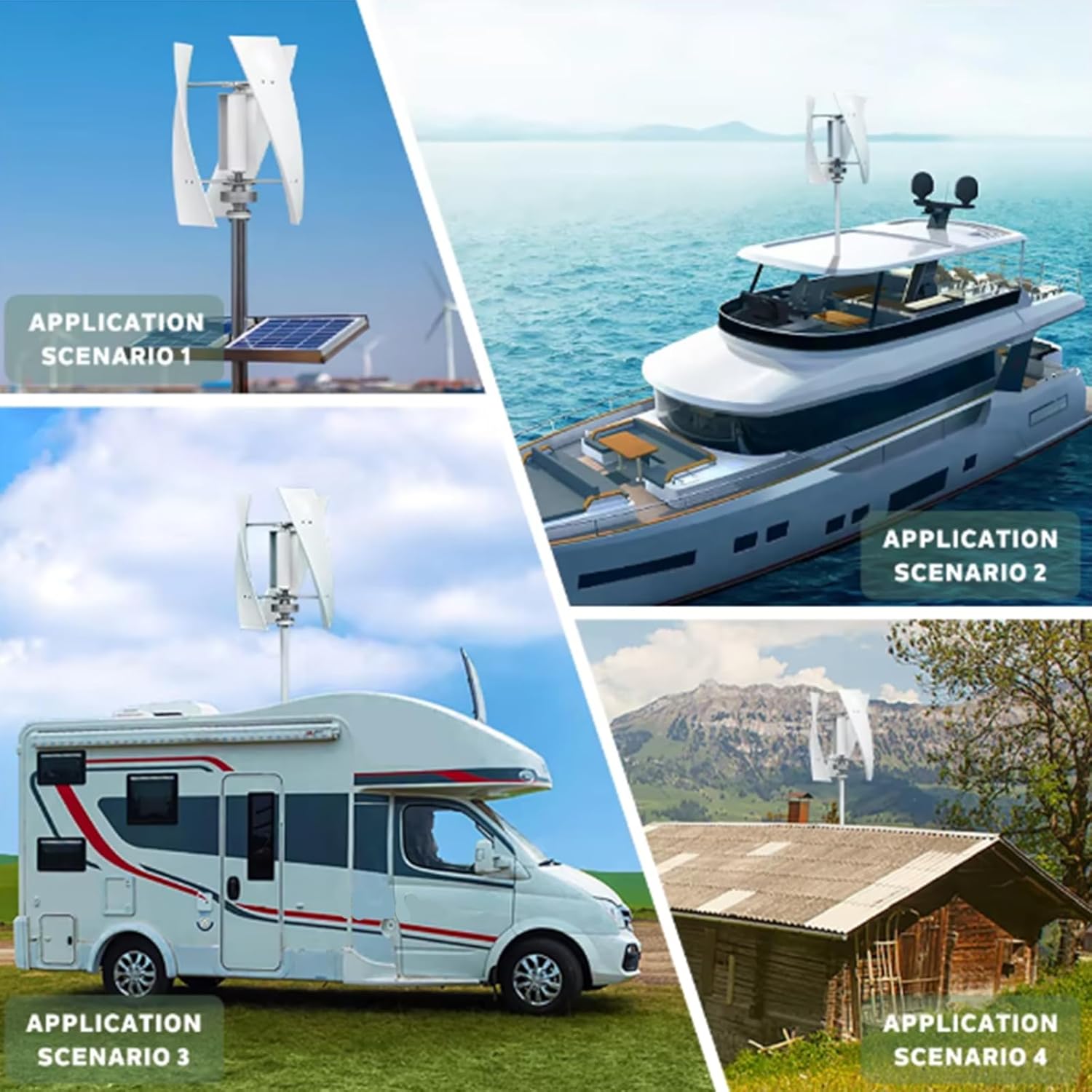 24v, 6000W 3M/S Noise 3 Blades Vertical Wind Turbine Windmill Generator,Magnetic Levitation Wind Turbine Generator Suitable for Wind and Solar Systems (12V-220V)