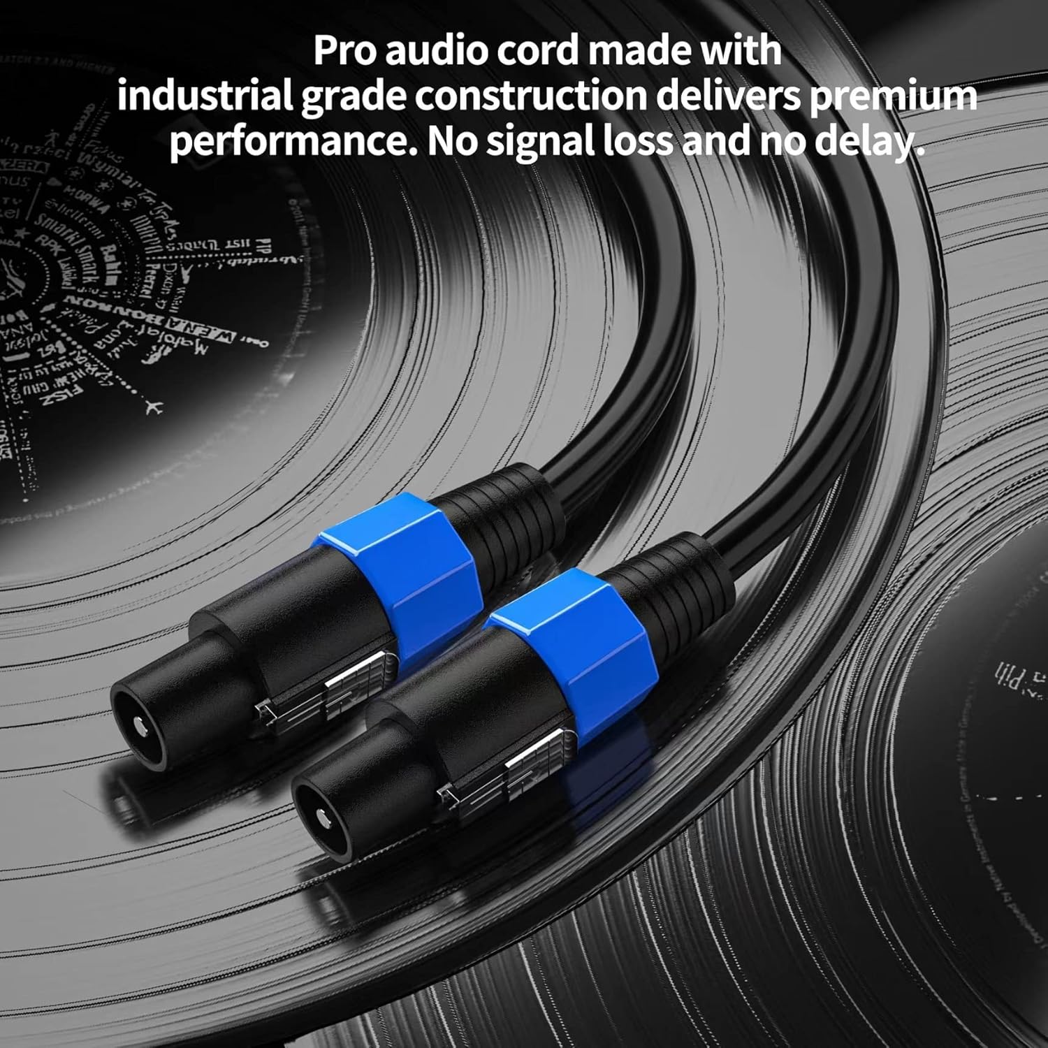 2-Pack 100 Feet Audio Speakon to Speakon Cable, Professional 12AWG Guage Wire Audio Speaker Cable with Twist Lock