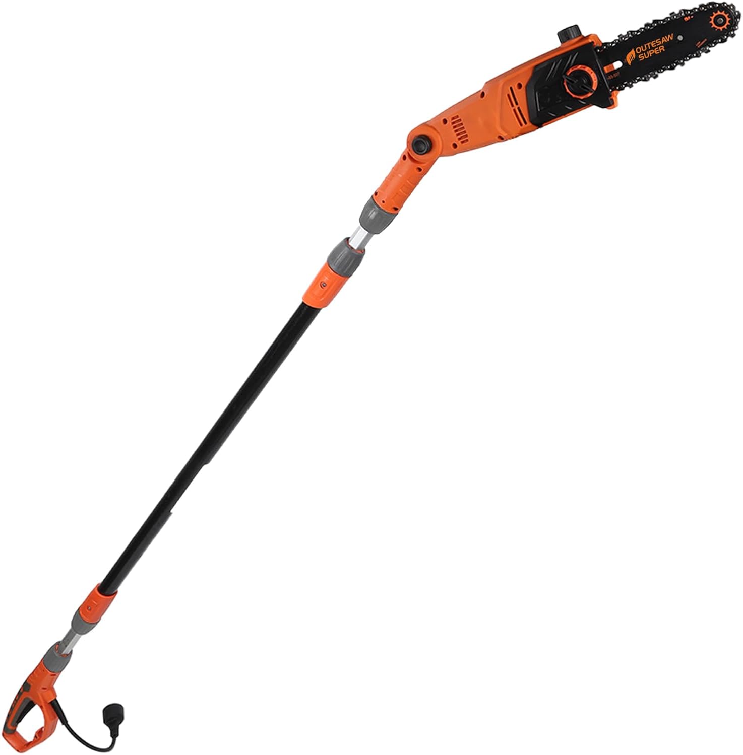 Electric Pole Saw for Tree Trimming 8-Inch Corded Telescoping Power Pole Saw Adjustable Head Pole Chainsaw for Tree Trimming Courtyard Household