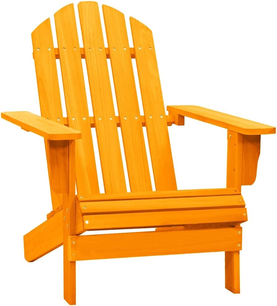Patio Chair Patio Adirondack Chair Solid Fir Wood Orange