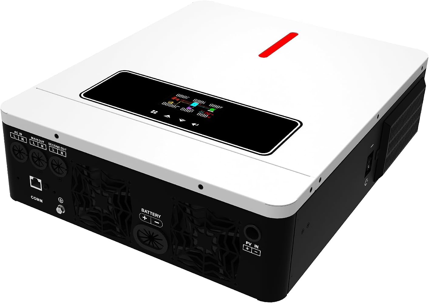 Xijia 3600VA MPPT Hybrid Inverter 3600W Pure Sine Wave Power Inverter with 120A MPPT Solar Charger DC 24V to AC 110V 60HZ Solar Converter，Reliable Off-Grid Power for Home, Farm, RV, and Cabin