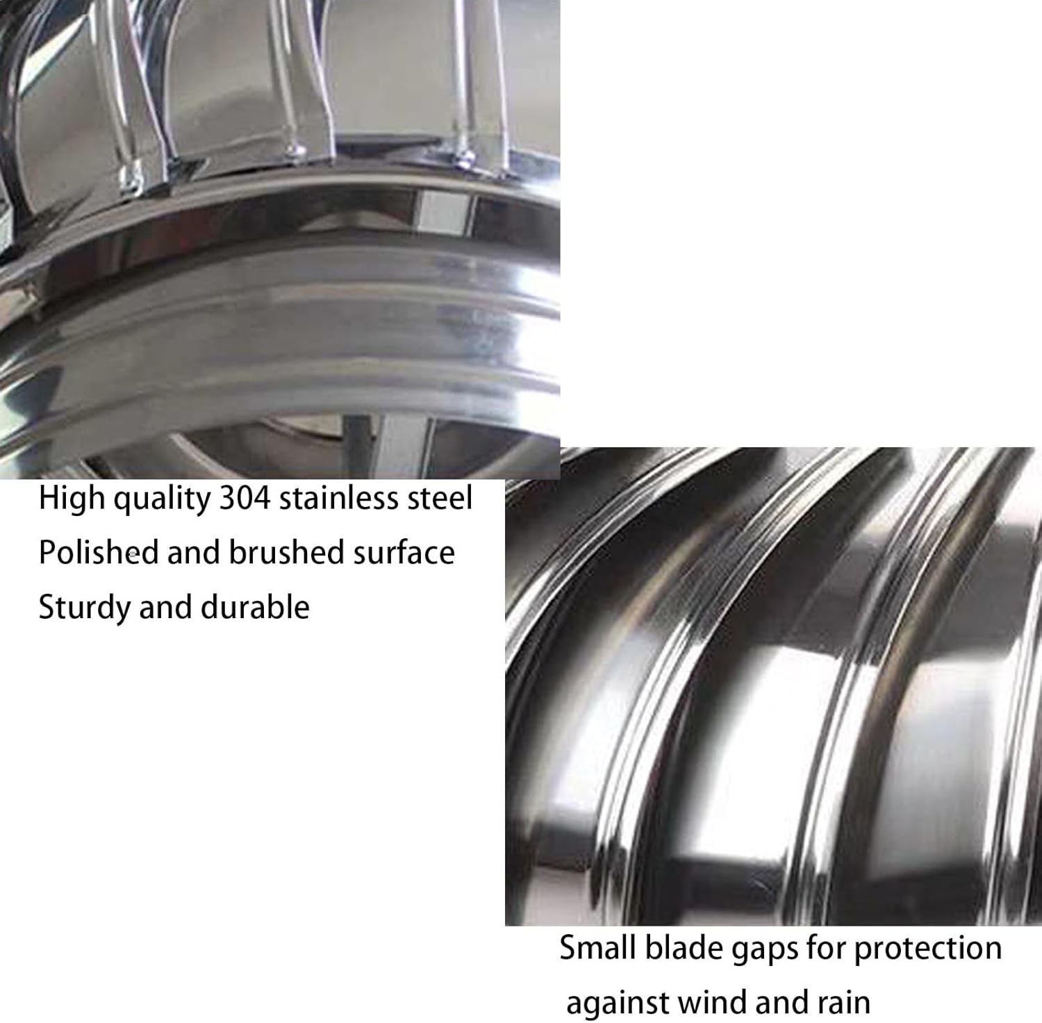 Wind Turbines Air Vents, Galvanized Turbine Ventilator, Whirlybird Turbine, Vent Built-in Fly Screen Mesh, Internally Braced Wind Turbine, Internally Braced Wind Turbine, for Factories, Farms ( Size :