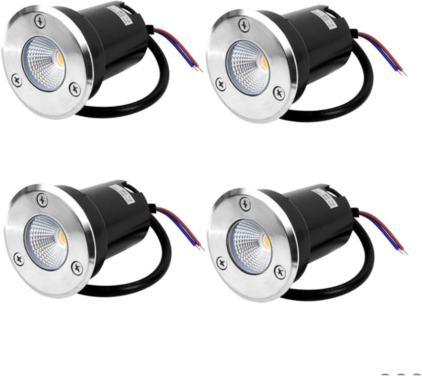 4 Pack LED Ground Lights COB LED Underground Light IP65 Waterproof Buried Lights for Yard, Garden, Driveway, Deck, Patio Landscape Lighting (Color : Warm White, Size : 30W-DC24V)