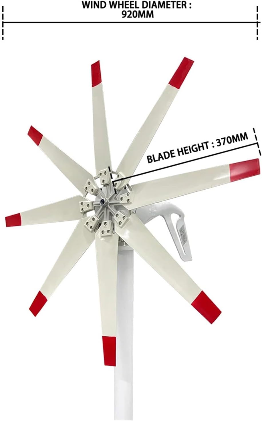 5000W Wind Turbine Power Generator Off Grid System 12V 24V 48V Output System for Home Complete Kit MPPT Charger Low Starting Speed for Home(48V,5000W)