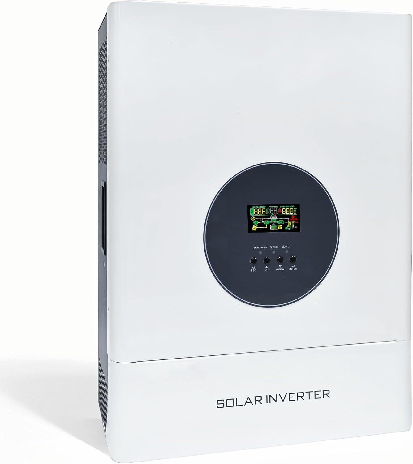 5000W Split Phase Hybrid Solar Inverter 48VAC to 110V/220VAC, Built-in 120A MPPT Solar Charge Controller, Max.PV Input 6400W, 150VDC, 60A, Work w/ 48V Lead Acid/Lithium Batteries, for Home,RV,Truck
