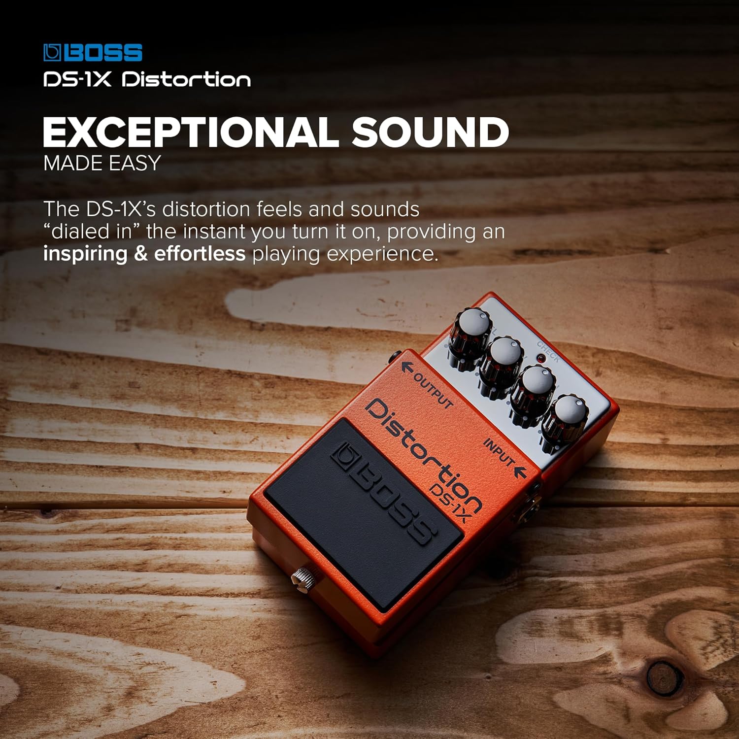 BOSS DS-1X Distortion | Advanced Guitar Effect Pedal Powered by MDP Technology | High-Def Distortion for Modern Players from Crunch to Mega-Gain | Powerful Real-Time Processing | 5-Year Warranty