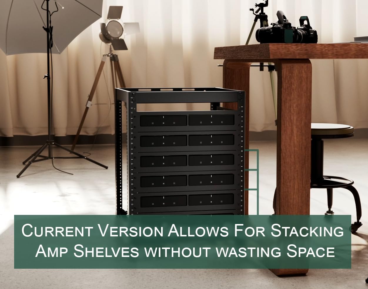 ynVISION.DESIGN Custom Rack Shelf Compatible with SONOS AMP | Rack Mountable (Pack of 1)