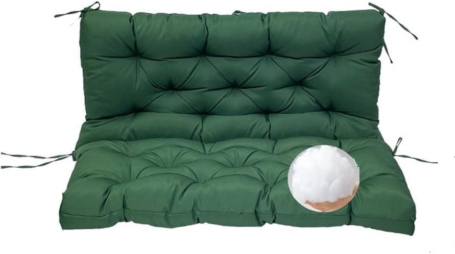 Porch Swing Cushions Garden Bench Seat Cushions Replacement with Back & Ties Thicken 4