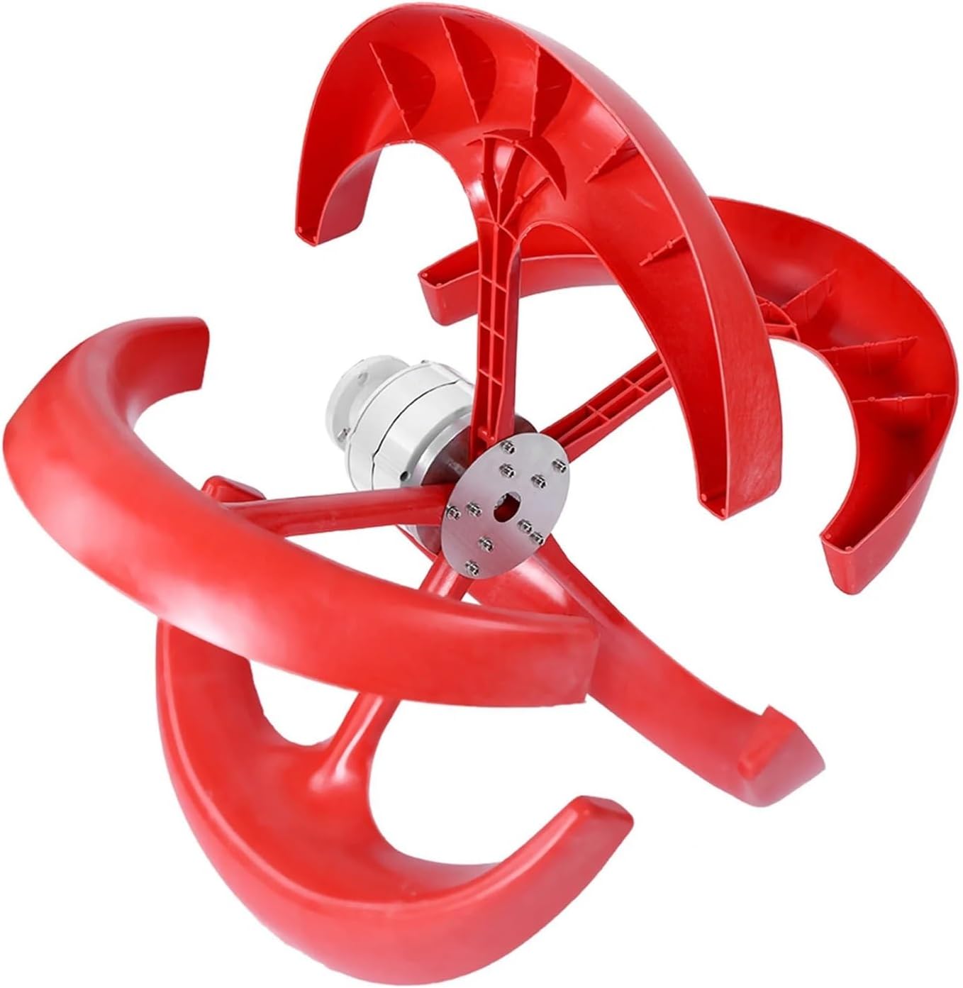 Vertical Axis Wind Turbine 5 Blade 600W DC12V Wind Turbine Vertical Wind Generator Kit Electricity Producer Equipment White Low Starting Speed for Home(White)