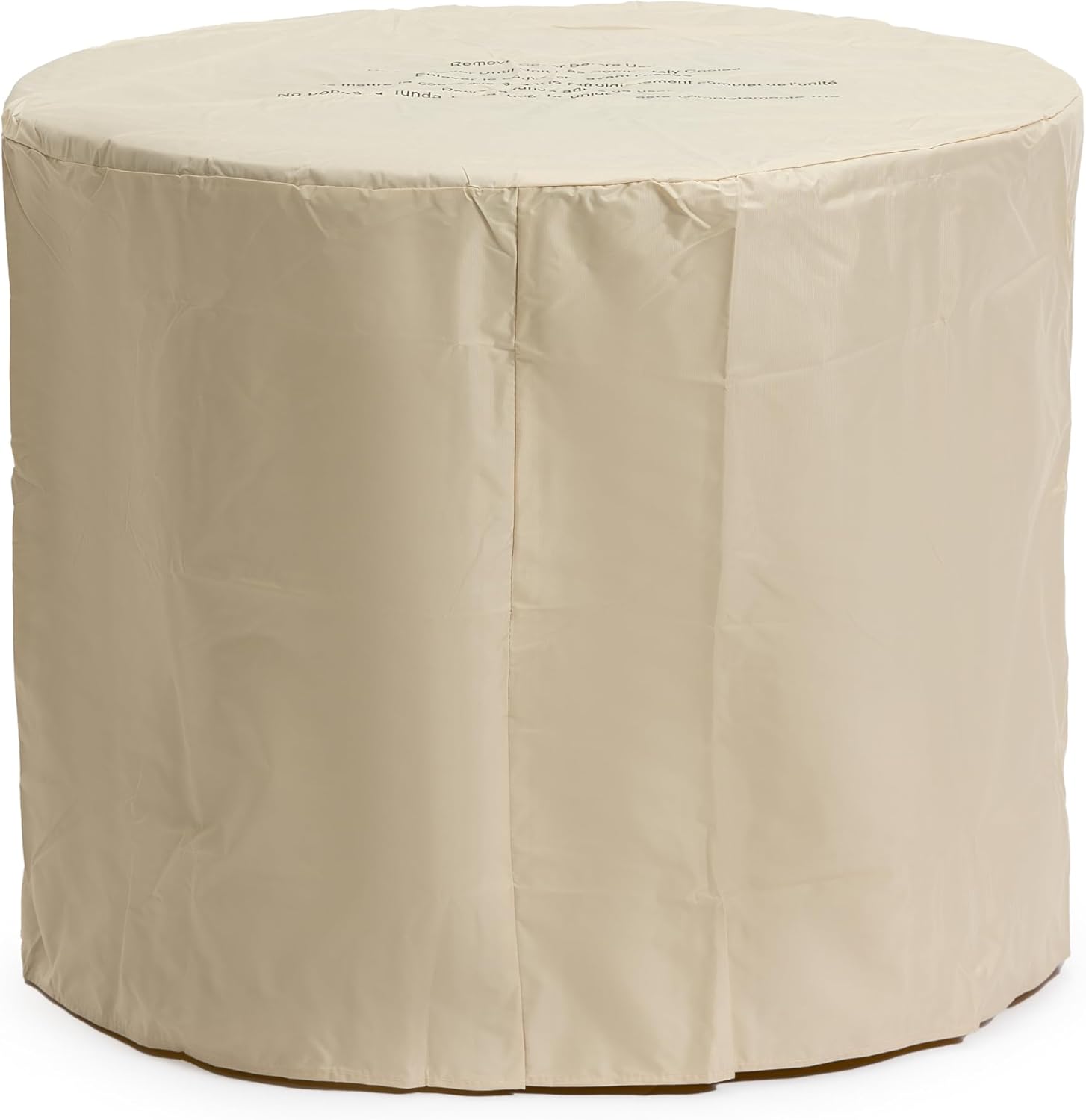 30 Inches Propane Fire Pit Table, 50,000 Btu Round Steel Outdoor Fire Pit with Wood Grain Ceramic Tabletop – Patio, Deck, Backyard (Black Brown)