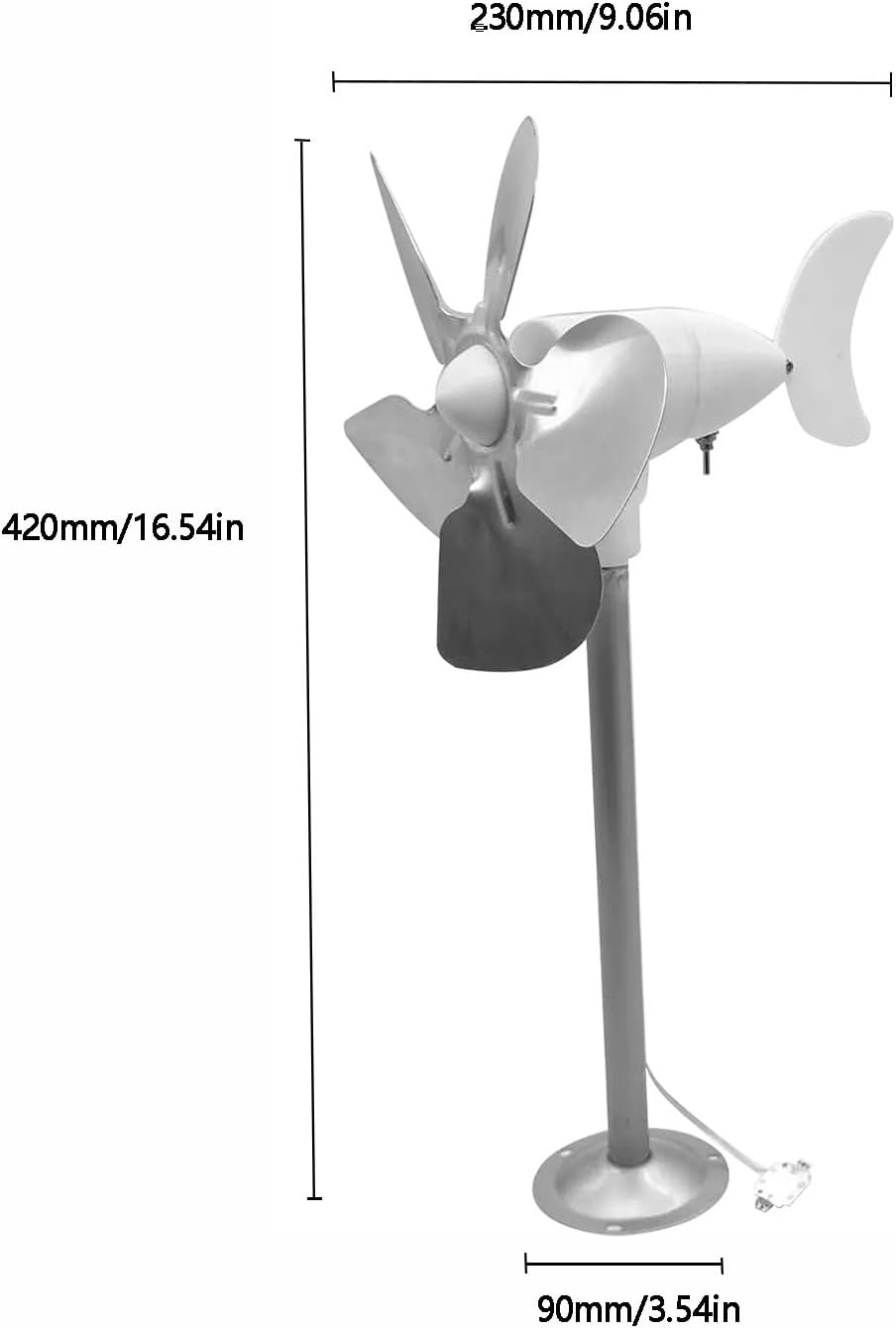 DIY Micro Wind Turbine DC Output Wind Generator Model Three-Phase Permanent Magnet Model Breeze Start(Five-Leaf Metal)