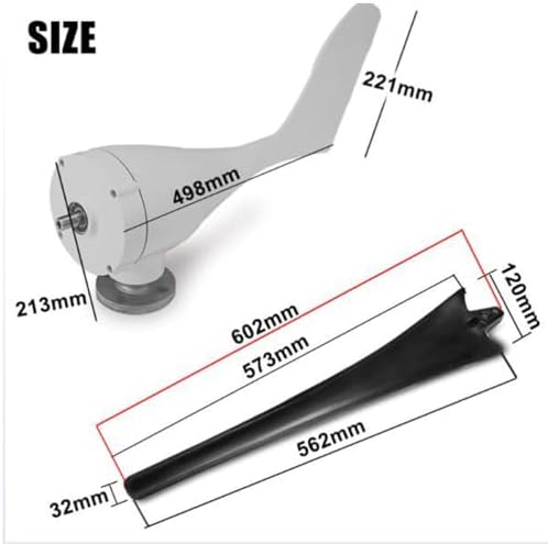 Kang 12000W Vertical Wind Turbine Generator - 12V/24V/48V, Low Noise, Ideal for Cabins & Mobile Homes, Efficient Wind Power Solution for Low Wind Speeds