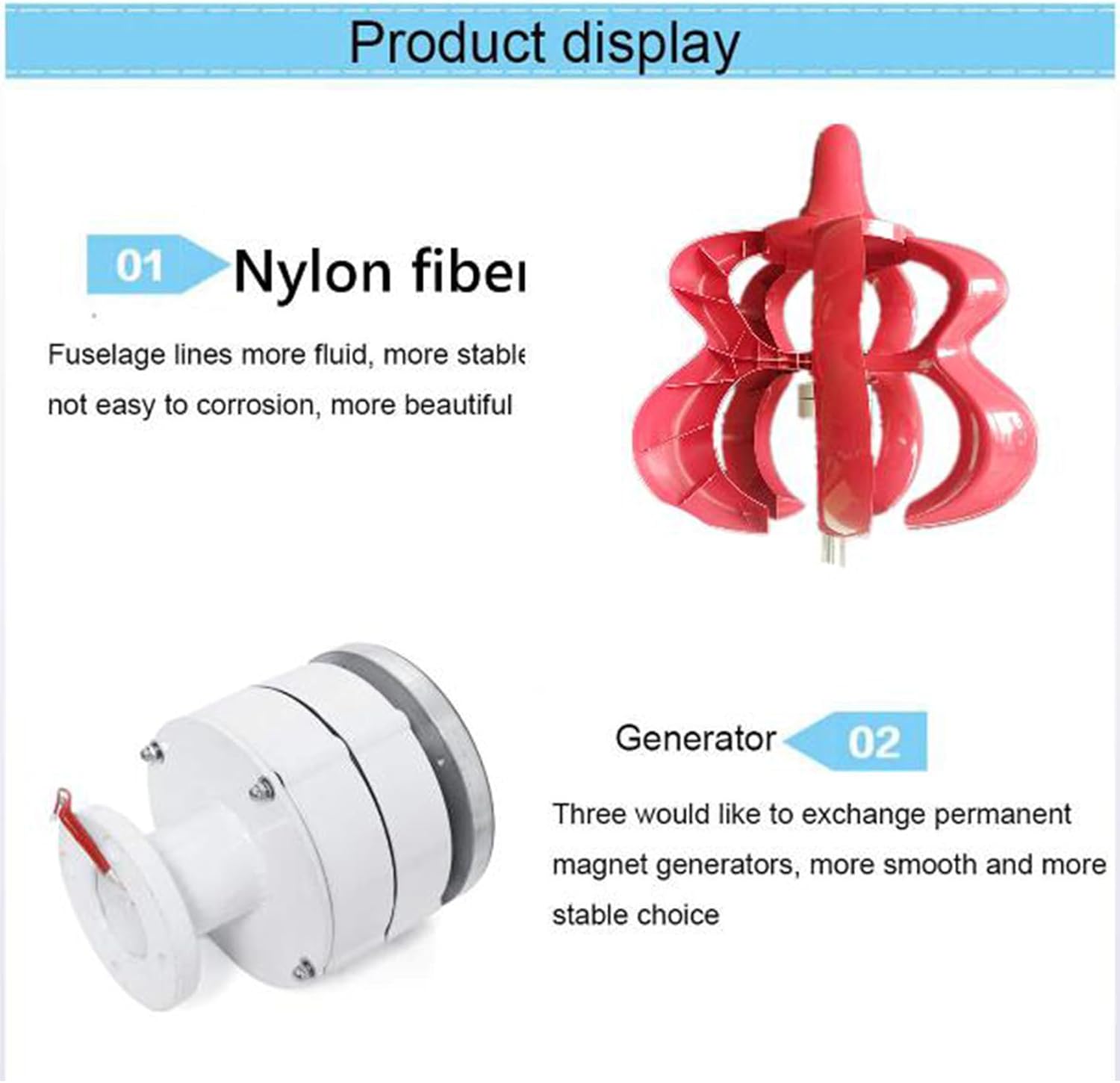 24v, Portable Wind Turbine12v/24V/48V/220V Compact Wind Power Generator with Charge Controller - Portable Wind Turbine for Camping and Emergency Power,16000W-48V